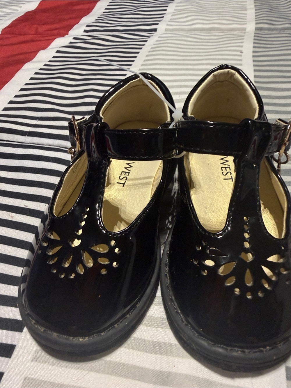 Nine West Black Patent Mary Jane Shoes for Kids